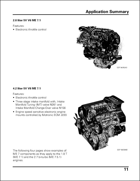 Audi Motronic ME 7 Engine Management System Design and Function Technical Service Training Self-Study Program 2.8 Liter 5V V6 ME 7.1