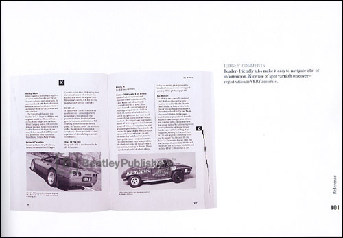 2005 Bookbuilders of Boston Acknowledgement of Excellence for Corvette Illustrated Encyclopedia