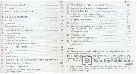 Volkswagen
Jetta
Owner s Manual: 1997 instrument panel key code